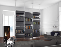 Carbon Fiber Bookcase De_Fold 1 by Mast Elements