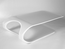 Carbon Fiber Coffee Table SUSPENDED by Mast Elements